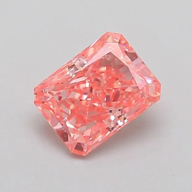 0.84ct RADIANT Fancy Vivid Pink SI1 Coloured Lab diamond