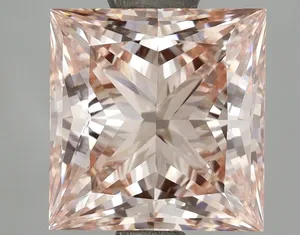 2.58ct PRINCESS Fancy Pink VS1 Coloured Lab diamond