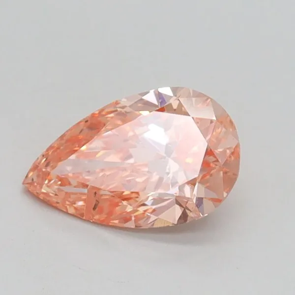 0.75ct PEAR Fancy Intense Pink SI2 Coloured Lab diamond
