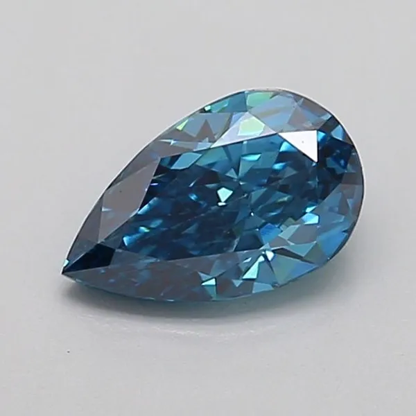 0.82ct PEAR Fancy Vivid Blue VS1 Coloured Lab diamond