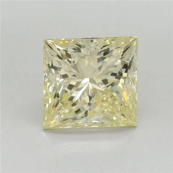 1.55ct PRINCESS Fancy Yellow VVS2 Coloured Lab diamond