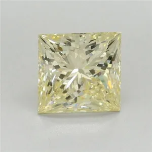 1.55ct PRINCESS Fancy Yellow VVS2 Coloured Lab diamond