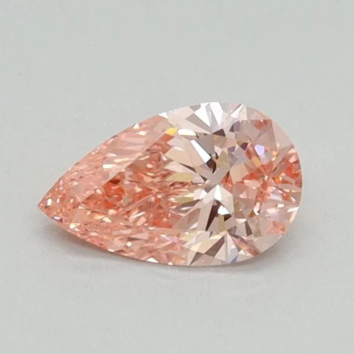 0.45ct PEAR Fancy Vivid Pink VS1 Coloured Lab diamond
