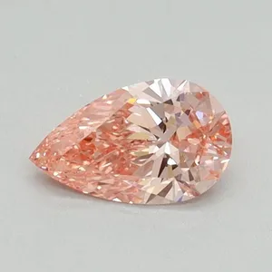 0.45ct PEAR Fancy Vivid Pink VS1 Coloured Lab diamond