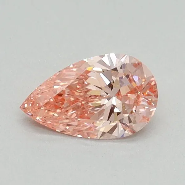 0.45ct PEAR Fancy Vivid Pink VS1 Coloured Lab diamond