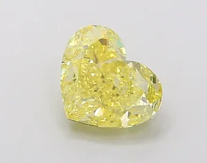 1.21ct HEART Fancy Intense Yellow VVS1 Coloured Lab diamond