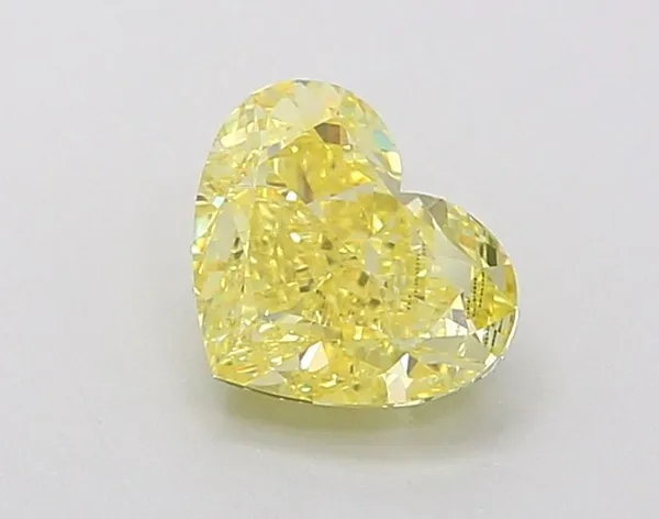 1.21ct HEART Fancy Intense Yellow VVS1 Coloured Lab diamond
