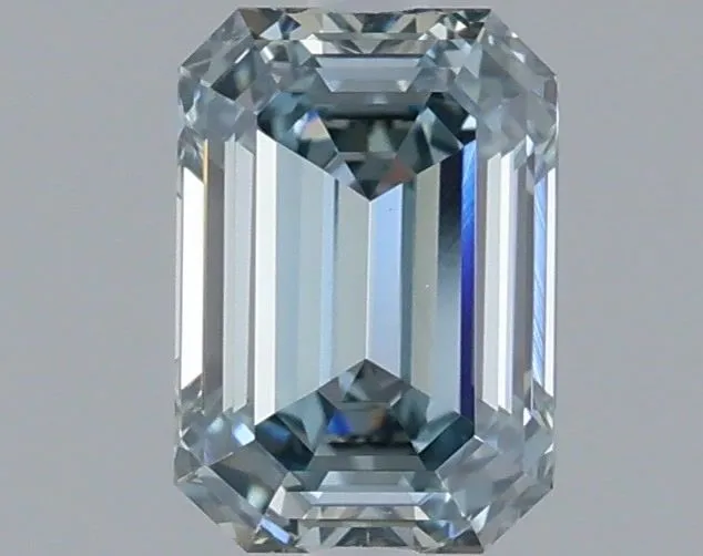 1.28ct EMERALD Fancy Intense Gray Blue VVS2 Coloured Lab diamond