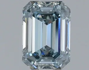 1.28ct EMERALD Fancy Intense Gray Blue VVS2 Coloured Lab diamond