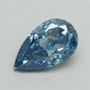 0.7ct PEAR Fancy Vivid Blue VS2 Coloured Lab diamond