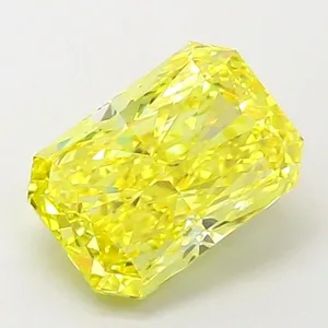 1.02ct RADIANT Fancy Vivid Yellow VS1 Coloured Lab diamond