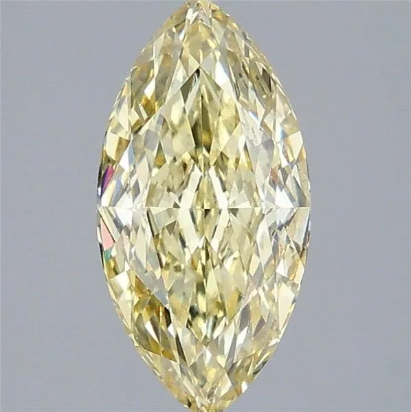 2.55ct MARQUISE Fancy Intense Yellow VS2 Coloured Lab diamond