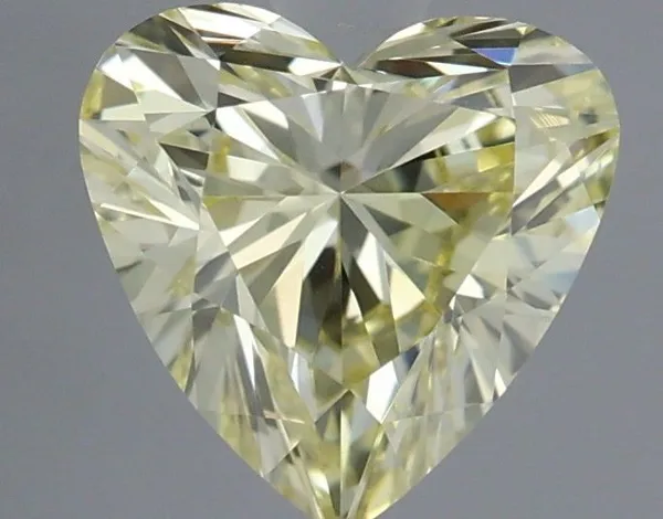 0.76ct HEART Fancy Yellow VVS2 Coloured Lab diamond