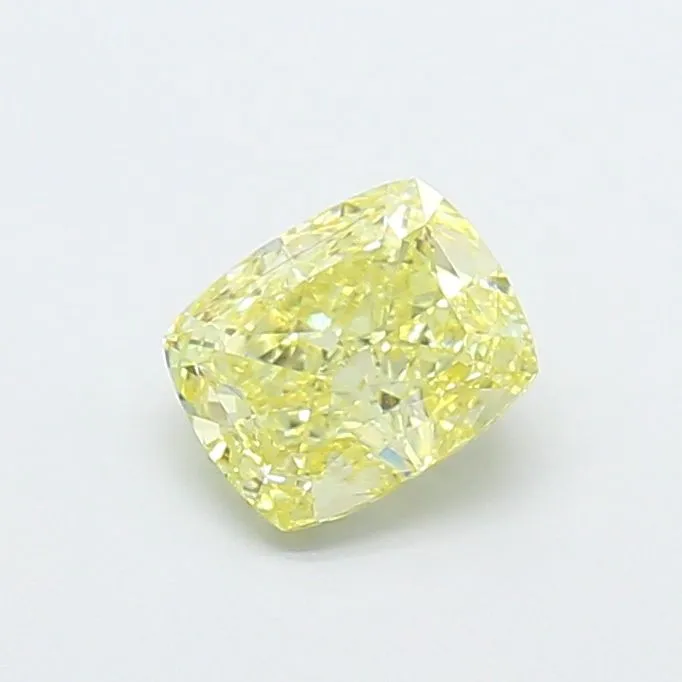 1.02ct CUSHION Fancy Yellow VS1 Coloured Lab diamond