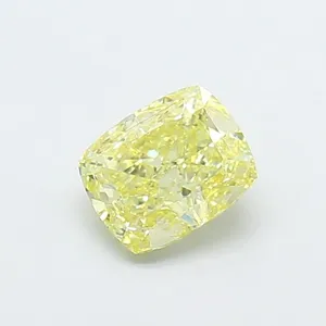 1.02ct CUSHION Fancy Yellow VS1 Coloured Lab diamond