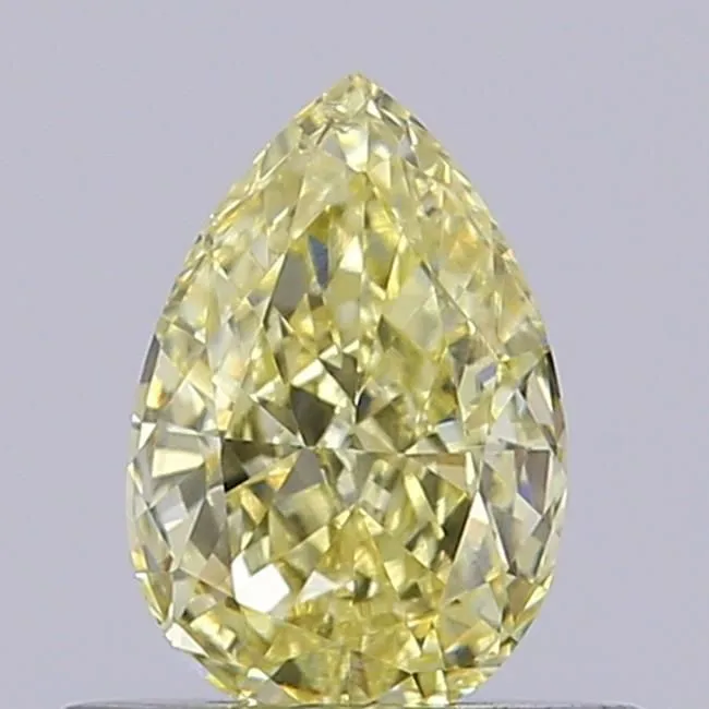 0.54ct PEAR Fancy Yellow VS2 Coloured Lab diamond