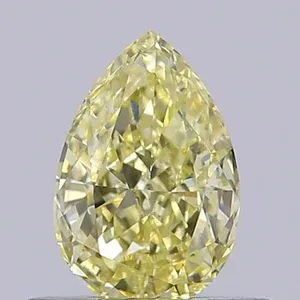 0.54ct PEAR Fancy Yellow VS2 Coloured Lab diamond