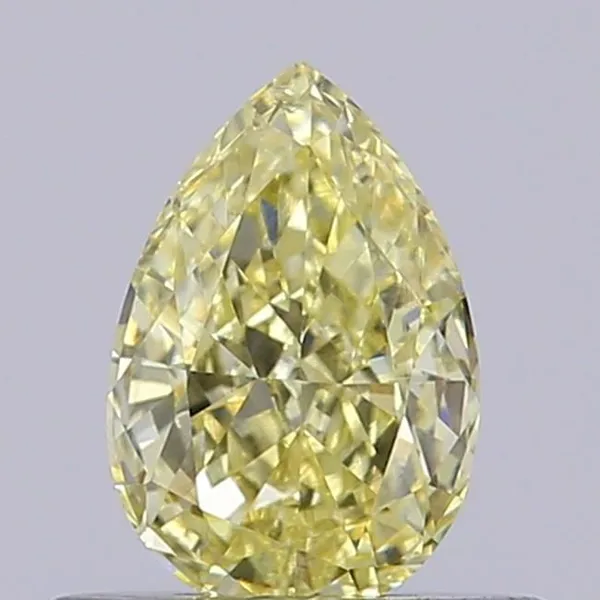 0.54ct PEAR Fancy Yellow VS2 Coloured Lab diamond