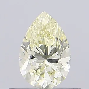 0.43ct PEAR Fancy Light Yellow VVS2 Coloured Lab diamond