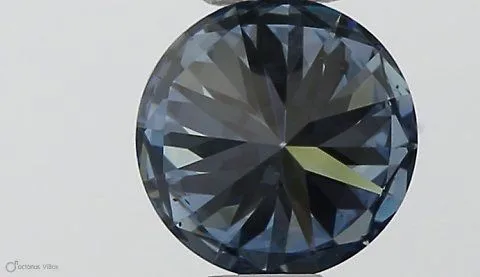 0.44ct ROUND Fancy Vivid Blue VS1 Coloured Lab diamond