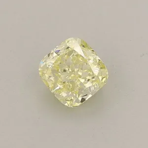 0.35ct CUSHION Fancy Intense Yellow VS2 Coloured Lab diamond