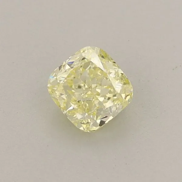 0.35ct CUSHION Fancy Intense Yellow VS2 Coloured Lab diamond