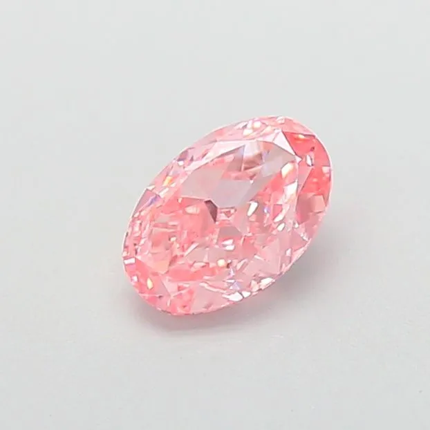 1.02ct OVAL Fancy Vivid Pink VS1 Coloured Lab diamond