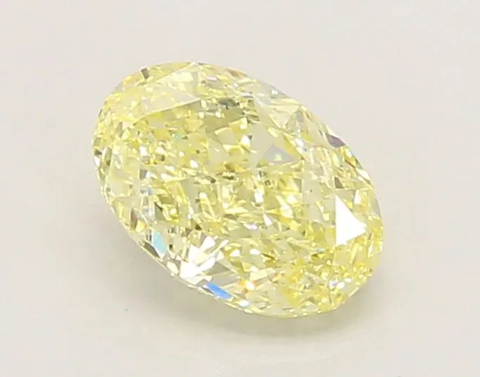 1.07ct OVAL Fancy Yellow VS1 Coloured Lab diamond
