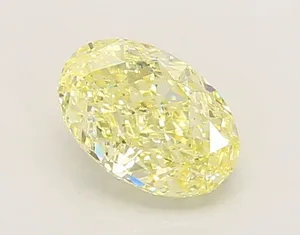 1.07ct OVAL Fancy Yellow VS1 Coloured Lab diamond