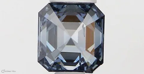 0.47ct EMERALD Fancy Deep Blue SI1 Coloured Lab diamond