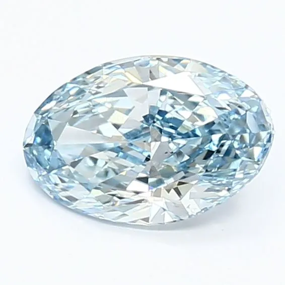 1.17ct OVAL Fancy Vivid Blue VS1 Coloured Lab diamond