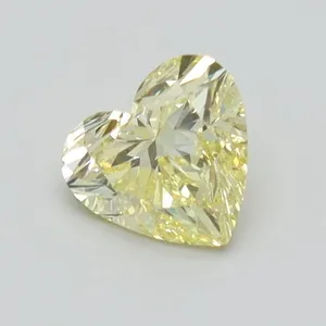 0.75ct HEART Fancy Intense Yellow VVS2 Coloured Lab diamond