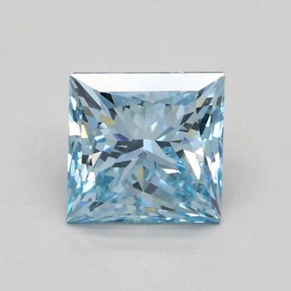 1.38ct PRINCESS Fancy Intense Blue VS1 Coloured Lab diamond