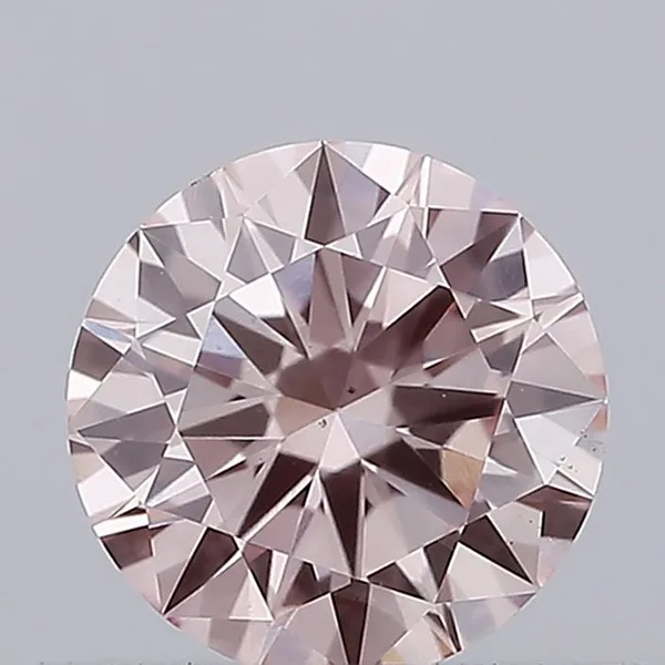 0.49ct ROUND Fancy Intense Pink VS1 Coloured Lab diamond