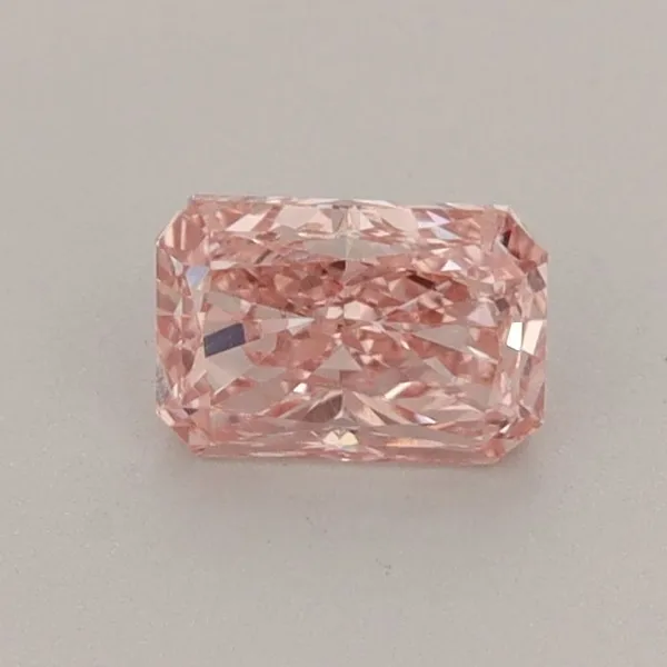 0.55ct RADIANT Fancy Vivid Pink VS2 Coloured Lab diamond