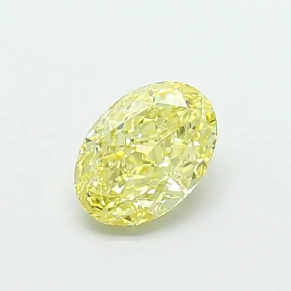 1.03ct OVAL Fancy Intense Yellow VVS2 Coloured Lab diamond