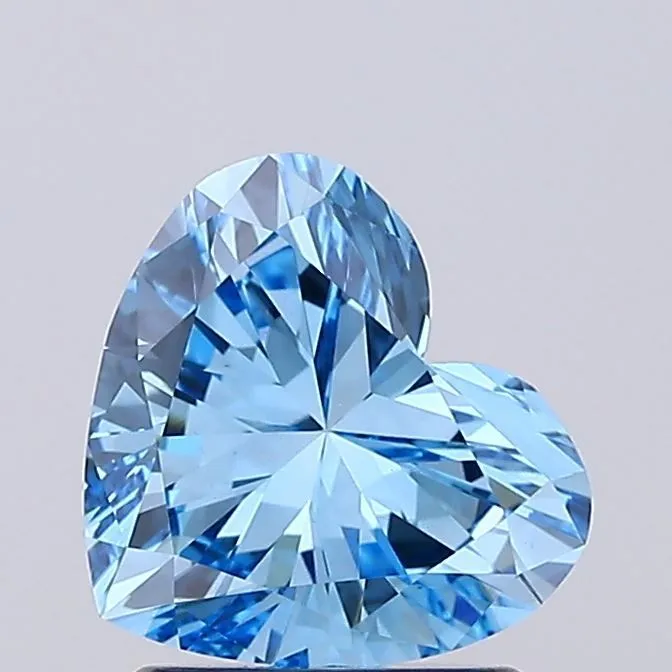 1.57ct HEART Fancy Vivid Blue VS1 Coloured Lab diamond