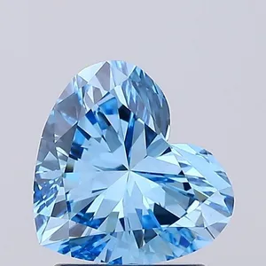 1.57ct HEART Fancy Vivid Blue VS1 Coloured Lab diamond