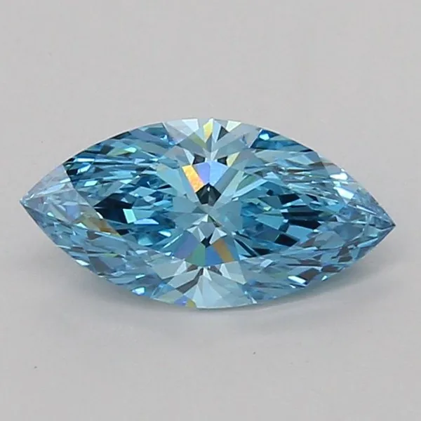 1.06ct MARQUISE Fancy Vivid Blue VS1 Coloured Lab diamond