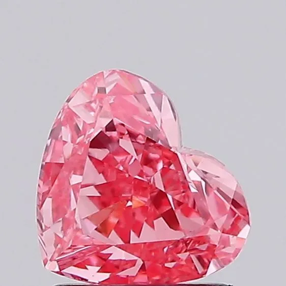 1.03ct HEART Fancy Vivid Pink VVS2 Coloured Lab diamond