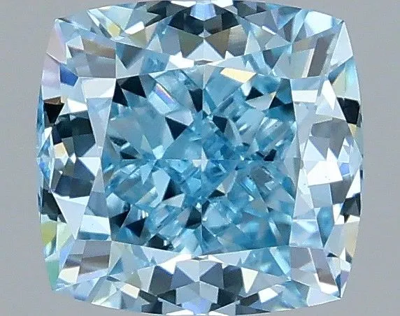 1.22ct CUSHION Fancy Vivid Blue VVS2 Coloured Lab diamond