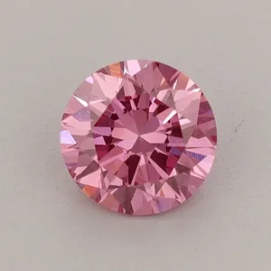 0.65ct ROUND Fancy Vivid Pink VS1 Coloured Lab diamond