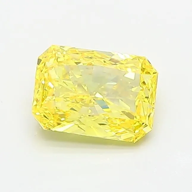 1.01ct RADIANT Fancy Vivid Yellow VVS2 Coloured Lab diamond