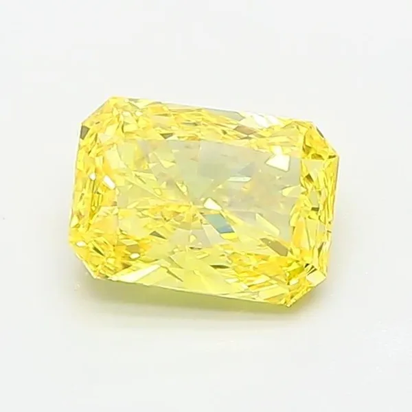 1.01ct RADIANT Fancy Vivid Yellow VVS2 Coloured Lab diamond