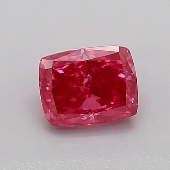 0.60ct CUSHION Fancy Vivid Pink VS2 Coloured Lab diamond