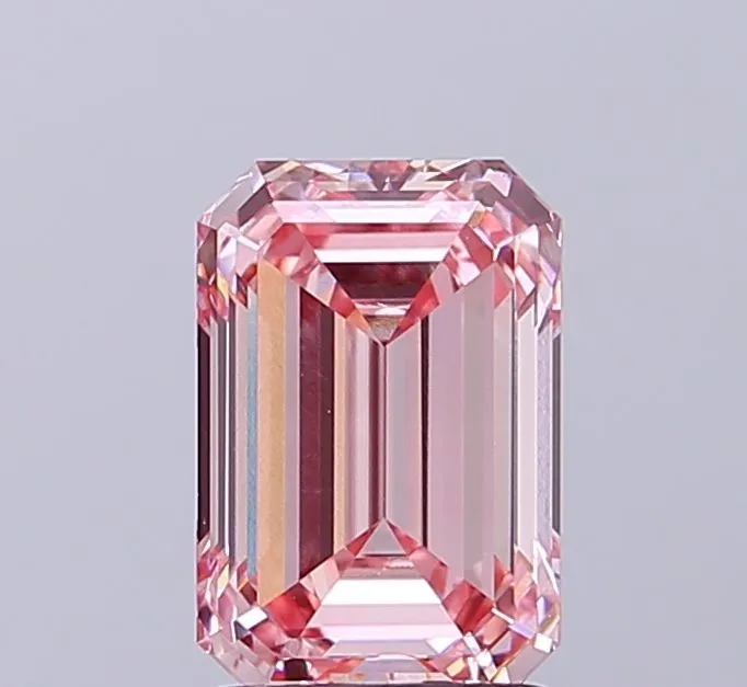 1.83ct EMERALD Fancy Intense Pink VVS2 Coloured Lab diamond