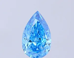 0.95ct PEAR Fancy Vivid Blue VS1 Coloured Lab diamond