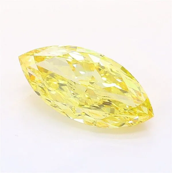 2.50ct MARQUISE Fancy Intense Yellow SI1 Coloured Lab diamond