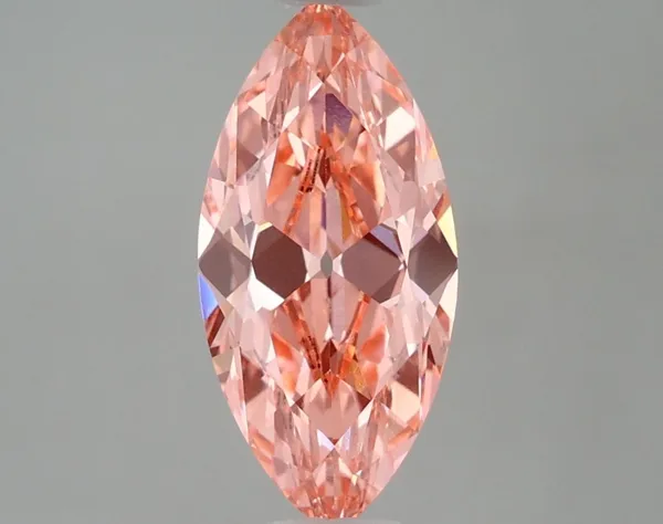 1.73ct MARQUISE Fancy Vivid Pink VVS2 Coloured Lab diamond