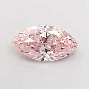 1.51ct MARQUISE Fancy Intense Brownish Pink VS1 Coloured Lab diamond